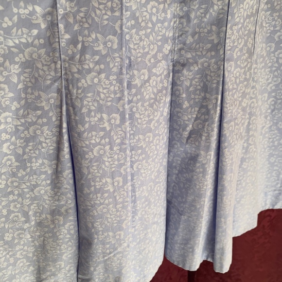 Laura Ashley Style 80’s Vintage Blue Floral Dress Women’s size 11/12 - Picture 7 of 10